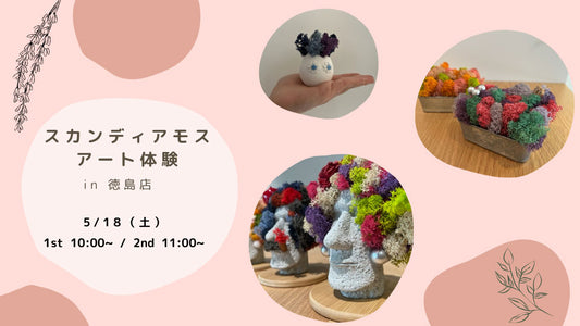 5/18(土)ワークショップ開催のお知らせ【Tokushima Shop】