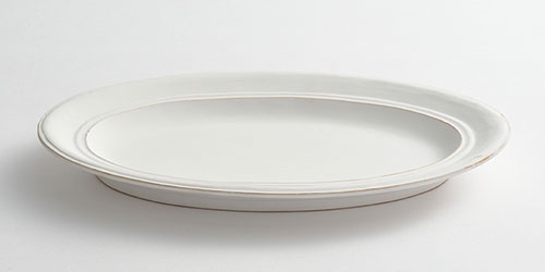 oval plate(L)/胡粉(ｼﾛ)