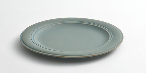 round plate(L)/錆浅葱(ｱｵ)